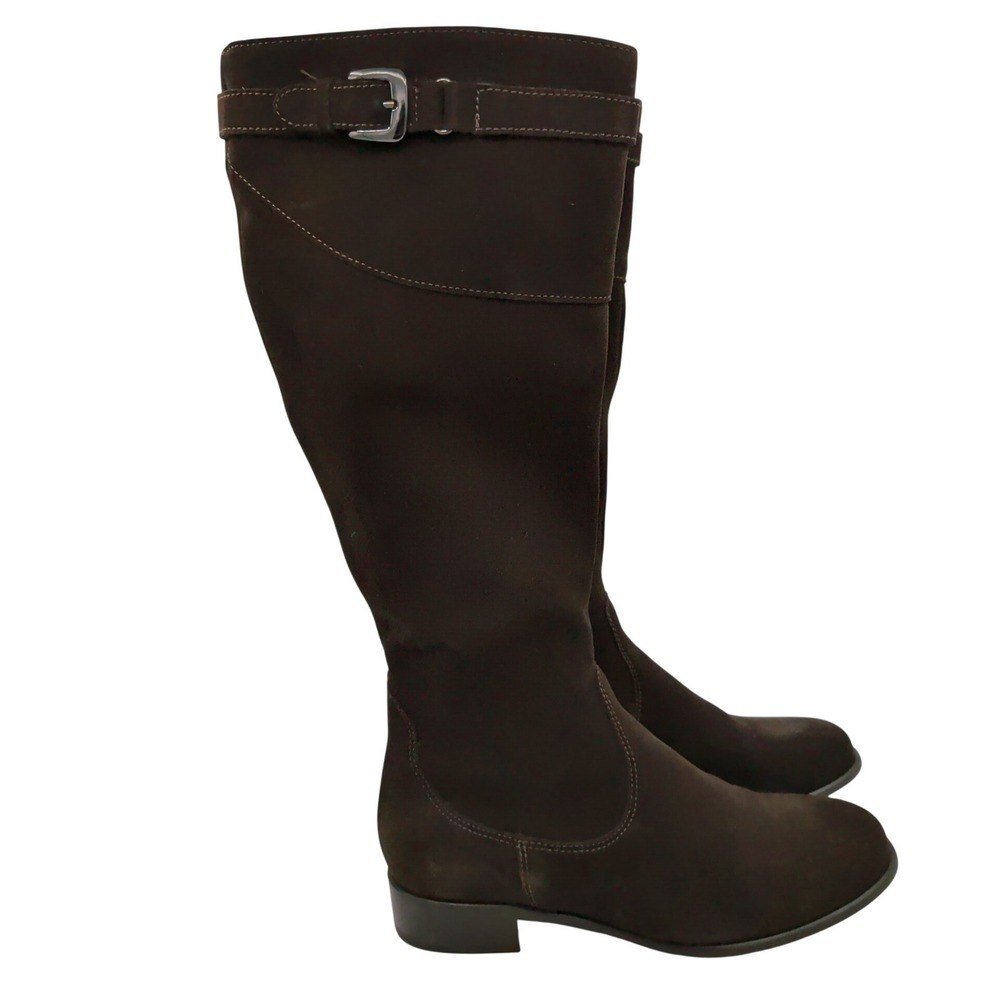 La Canadienne Shane Brown Suede Waterproof Knee High Riding Boots Women 7 M